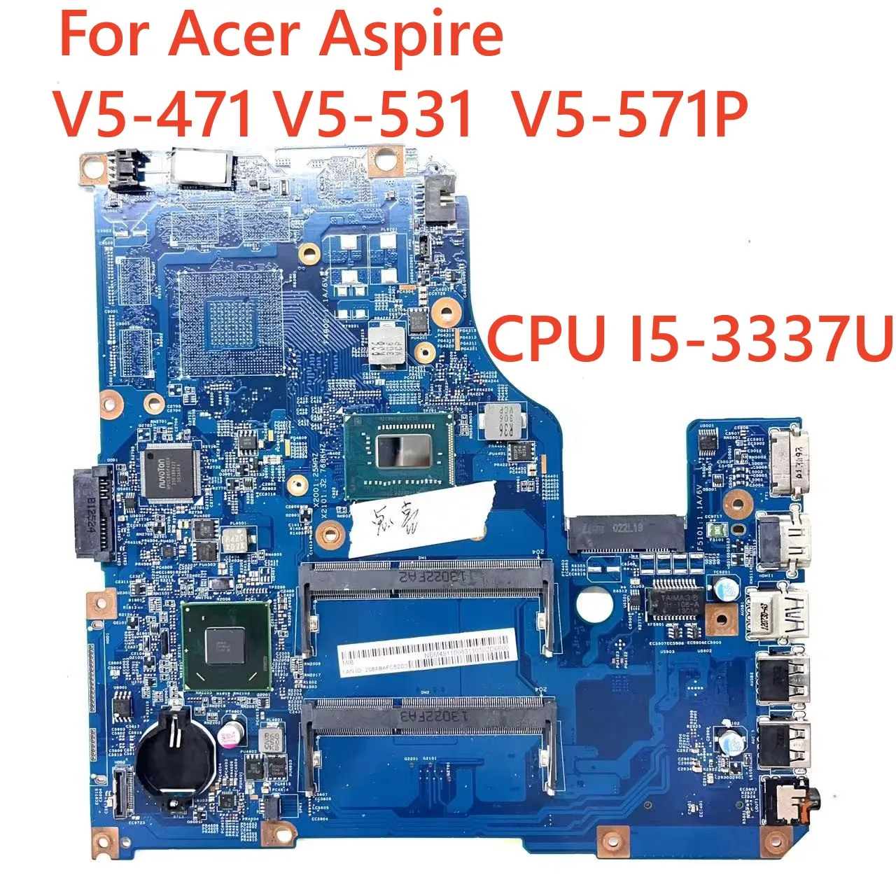 Acer V5-571 V5-571G Plokštė 11309-4M Su I5-3337U CPU 100% Testuotas, Pilnai Darbo