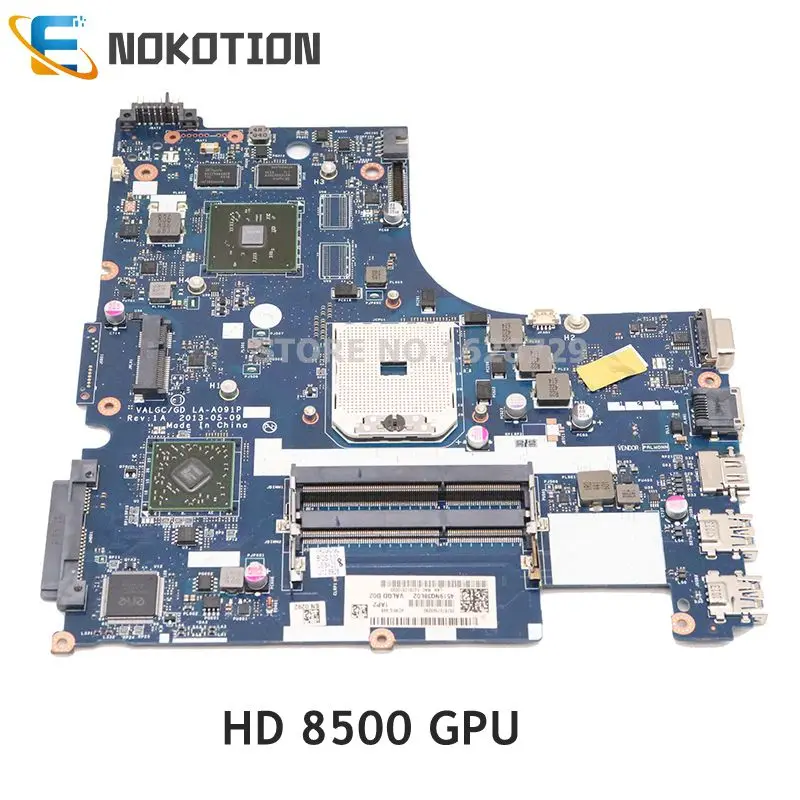 NOKOTION Nešiojamojo kompiuterio motininė Plokštė Lenovo G505S 15.6 VALGCGD LA-A091P HD 8500 GPU DDR3 Pagrindinė plokštė visiškai išbandytas