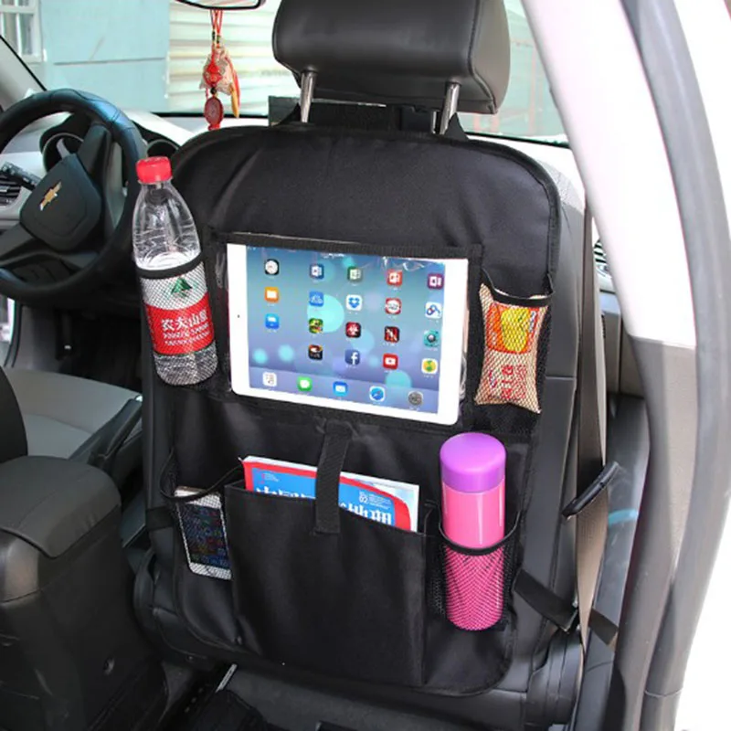 Multi-Pocket Auto Saugojimo krepšys Juoda Automobilio sėdynės atlošo krepšį Tinka Kūdikių, Vaikų Saugos Šėrimo Laikiklį, Didelės Talpos Saugojimo Maišelis